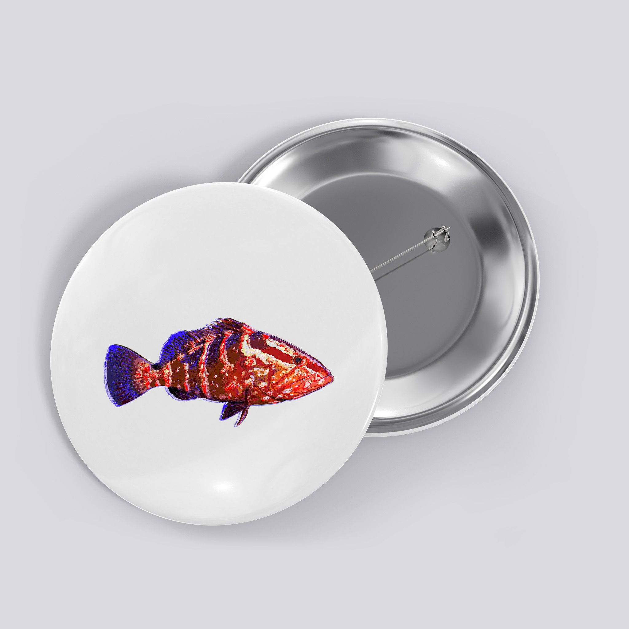 Wildlife Funky Grouper Button