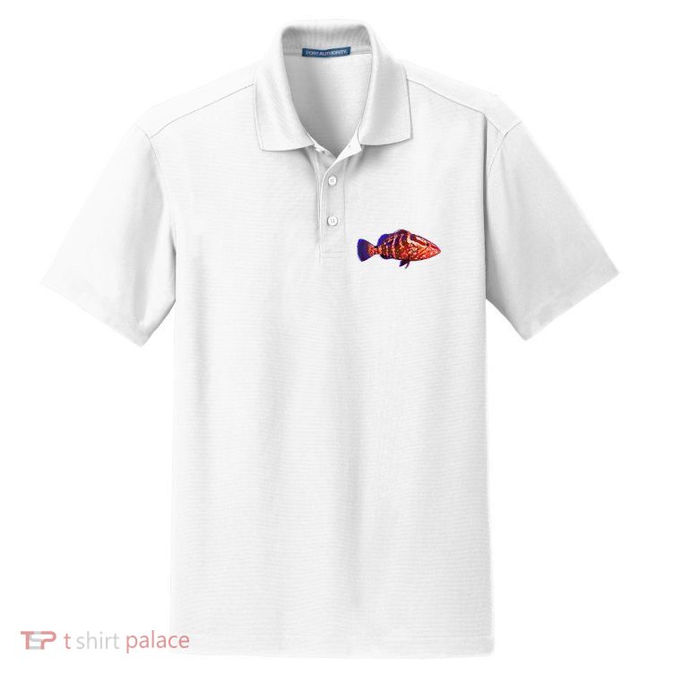 Wildlife Funky Grouper Dry Zone Grid Polo