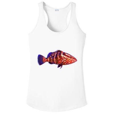 Wildlife Funky Grouper Ladies PosiCharge Competitor Racerback Tank