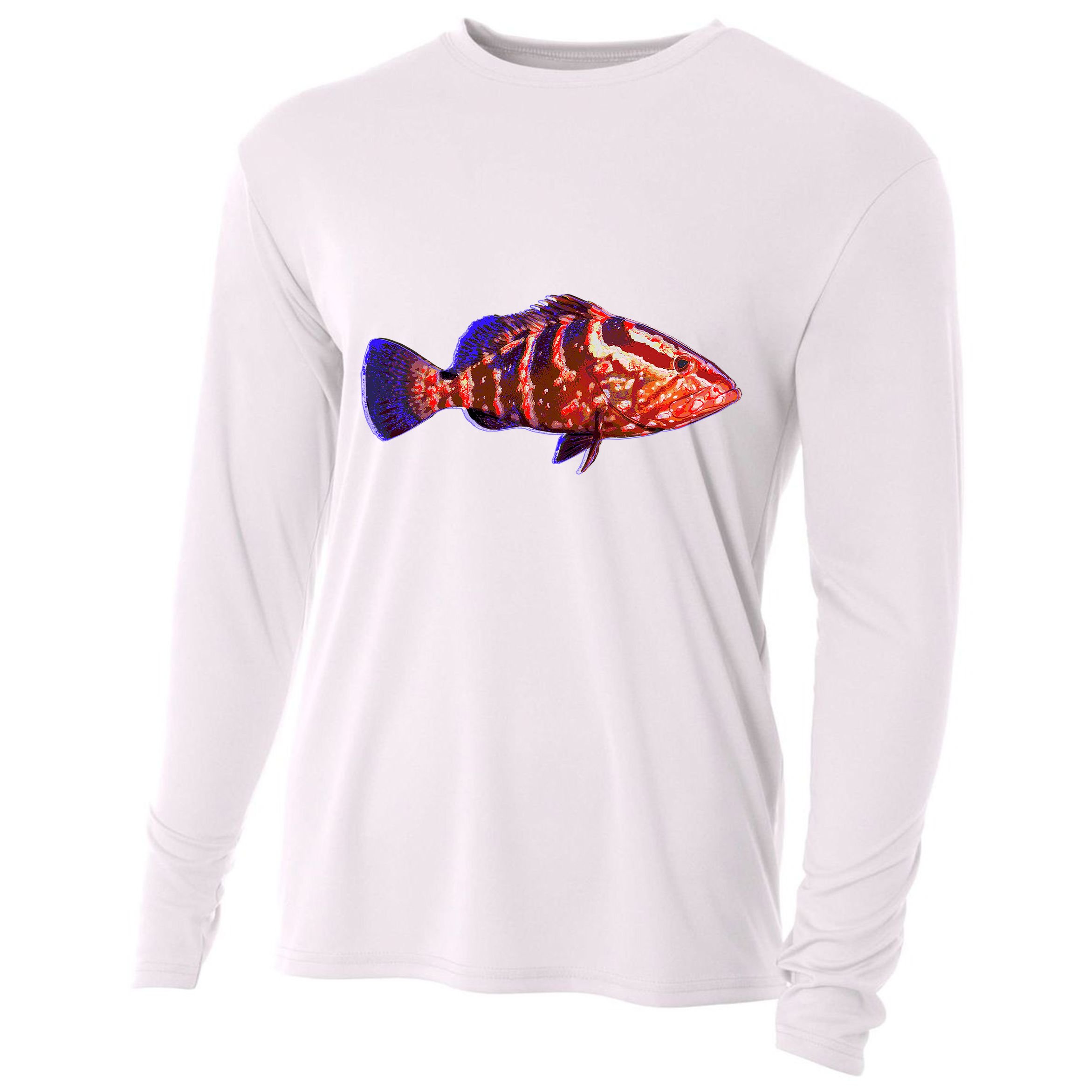 Wildlife Funky Grouper Cooling Performance Long Sleeve Crew