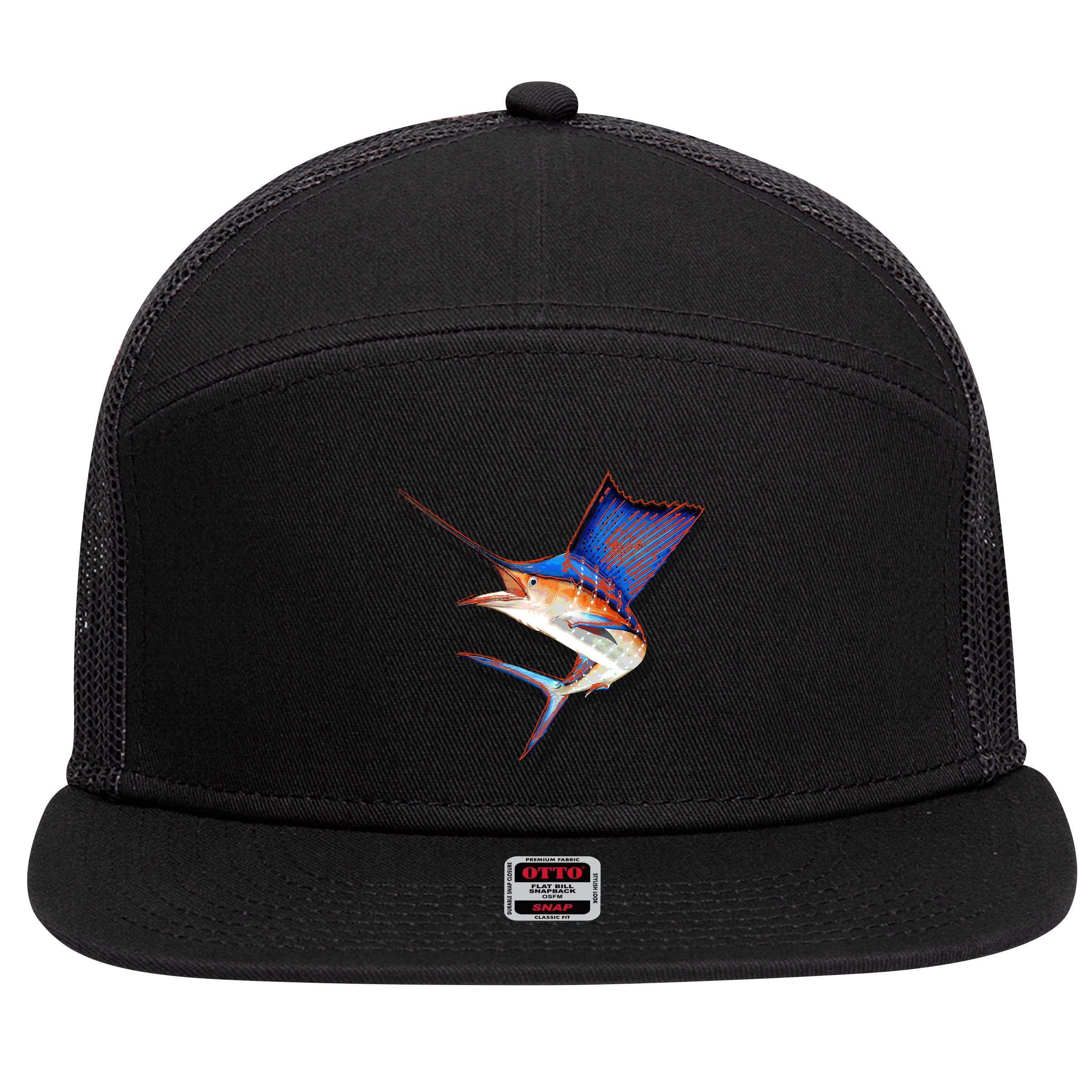 Wildlife Funky Sailfish 7 Panel Mesh Trucker Snapback Hat