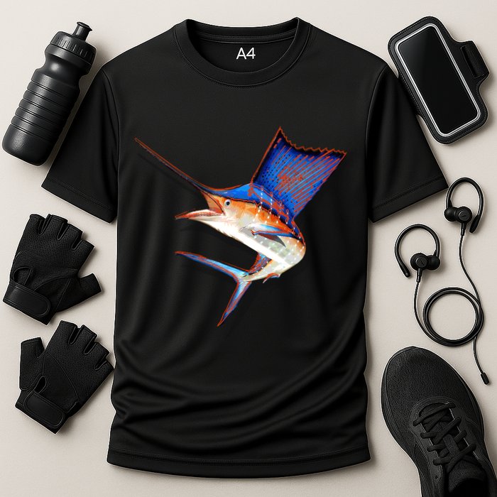 Wildlife Funky Sailfish Cooling Performance Crew T-Shirt