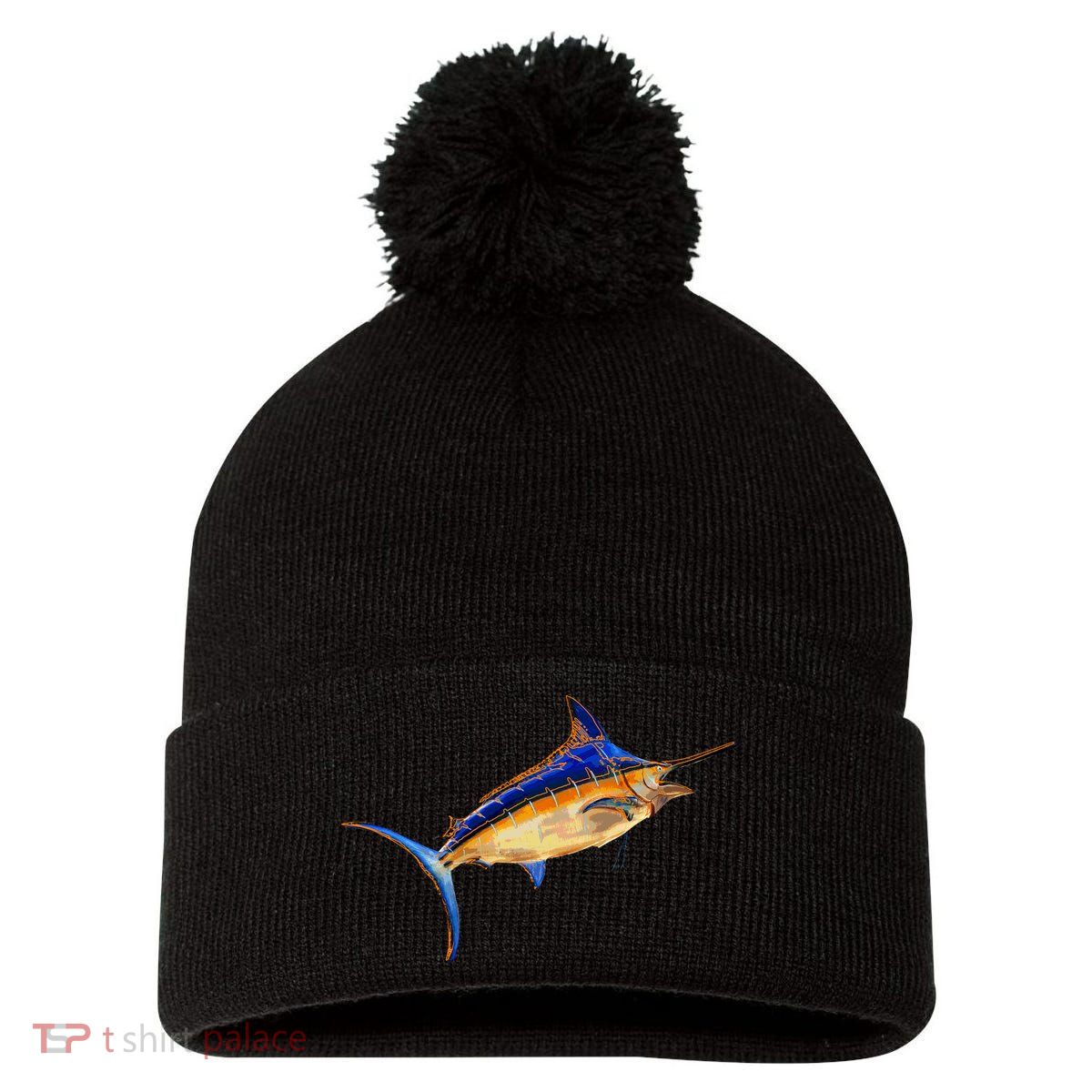 Wildlife Funky Swordfish Pom Pom 12in Knit Beanie