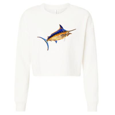 Wildlife Funky Swordfish Cropped Pullover Crew