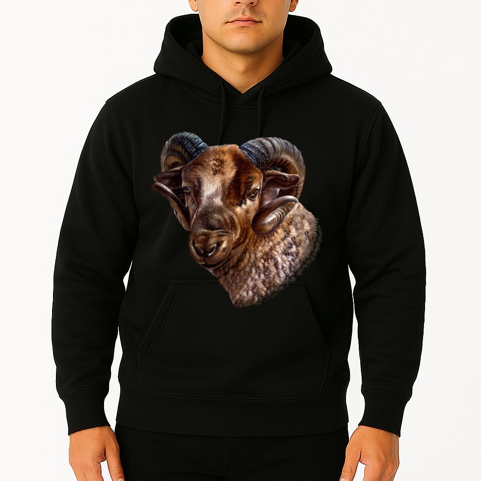 Wildlife Ram Stare Hoodie
