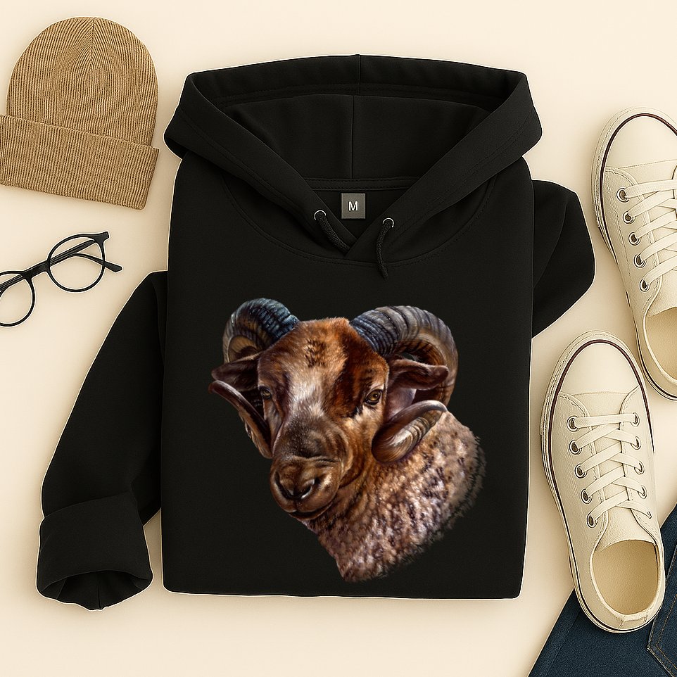 Wildlife Ram Stare Hoodie