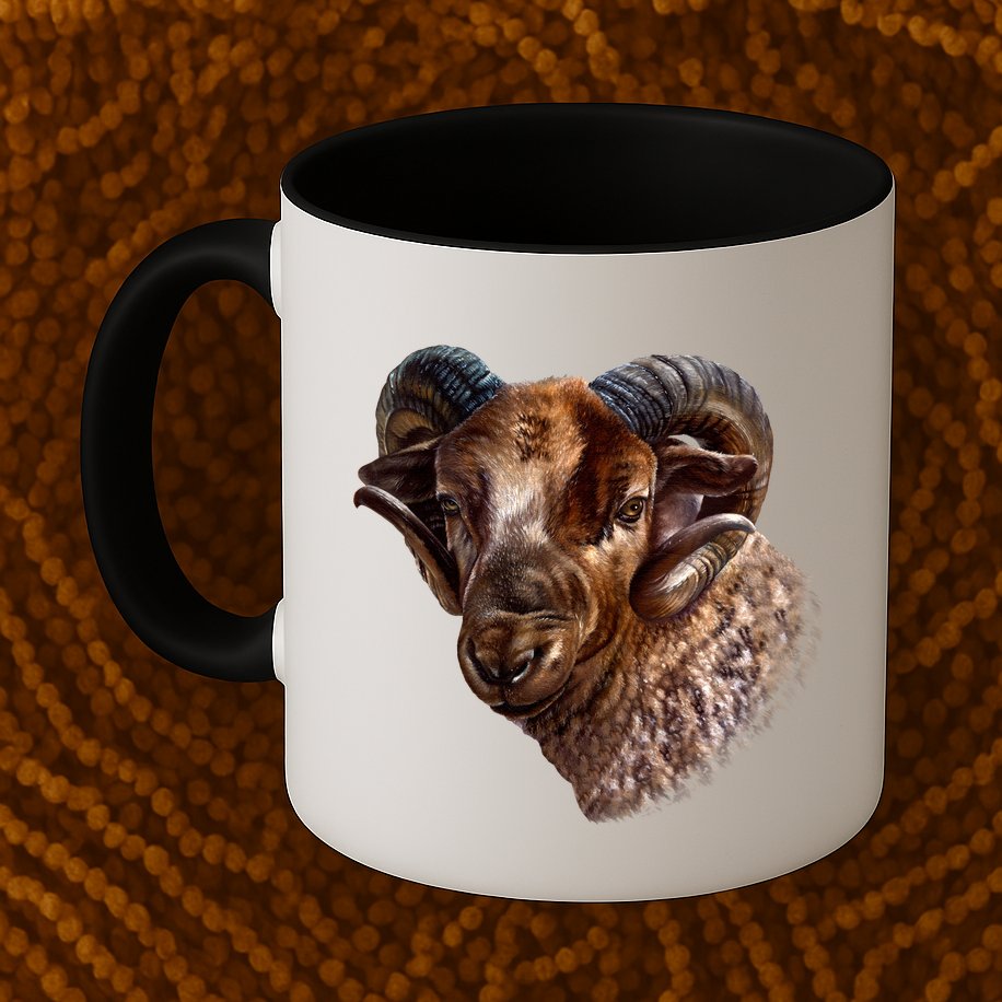 Wildlife Ram Stare Mug