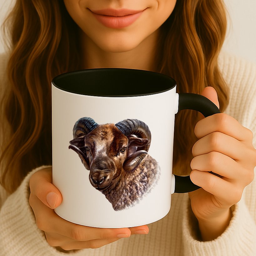 Wildlife Ram Stare Mug