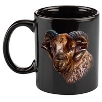 Wildlife Ram Stare 11oz C Handle Ceramic Mug