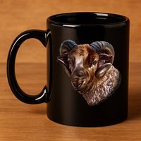 Wildlife Ram Stare 11oz C Handle Ceramic Mug