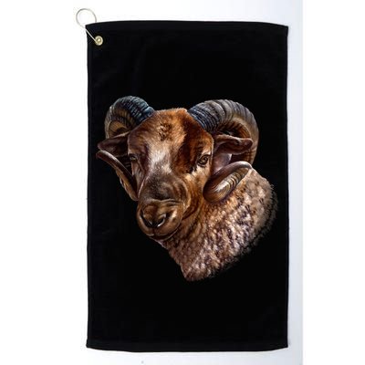 Wildlife Ram Stare Golf Towel