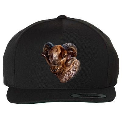 Wildlife Ram Stare Wool Snapback Cap