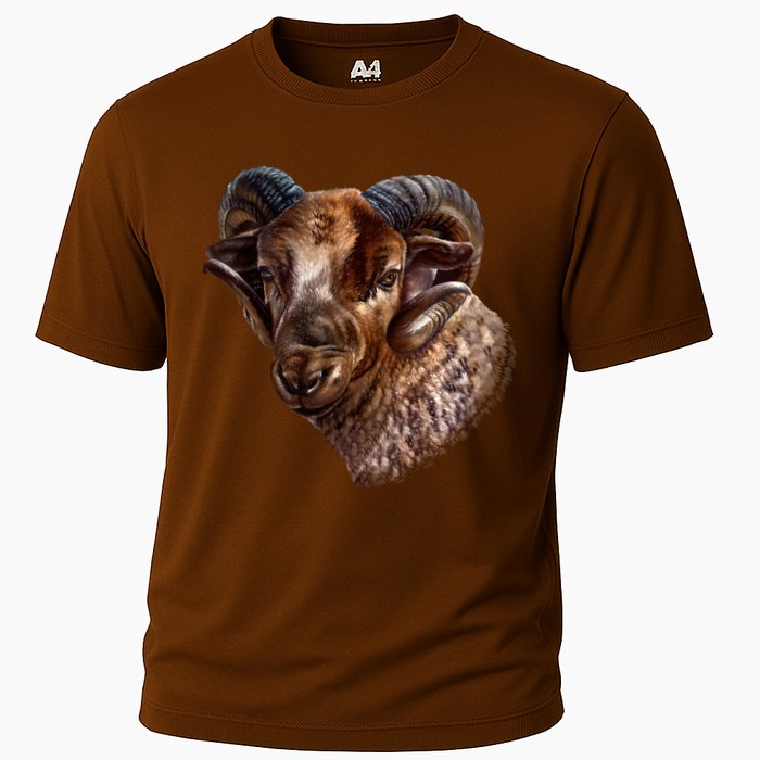 Wildlife Ram Stare Cooling Performance Crew T-Shirt