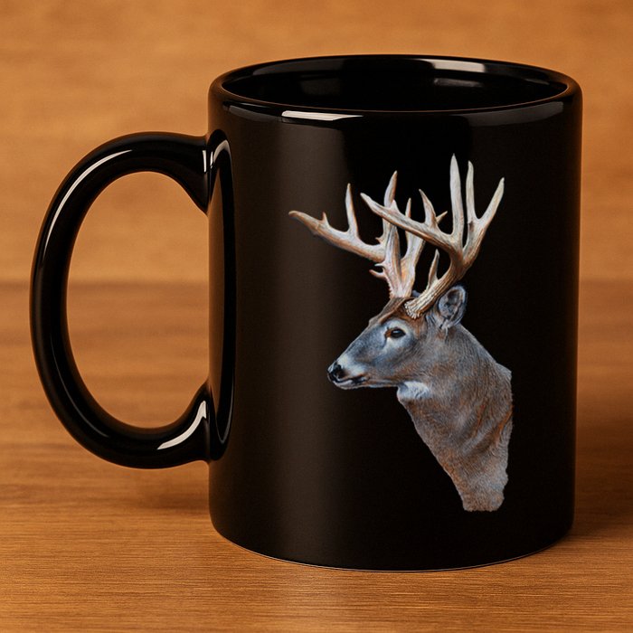 Wildlife The Boss Deer Head 11oz C Handle Ceramic Mug