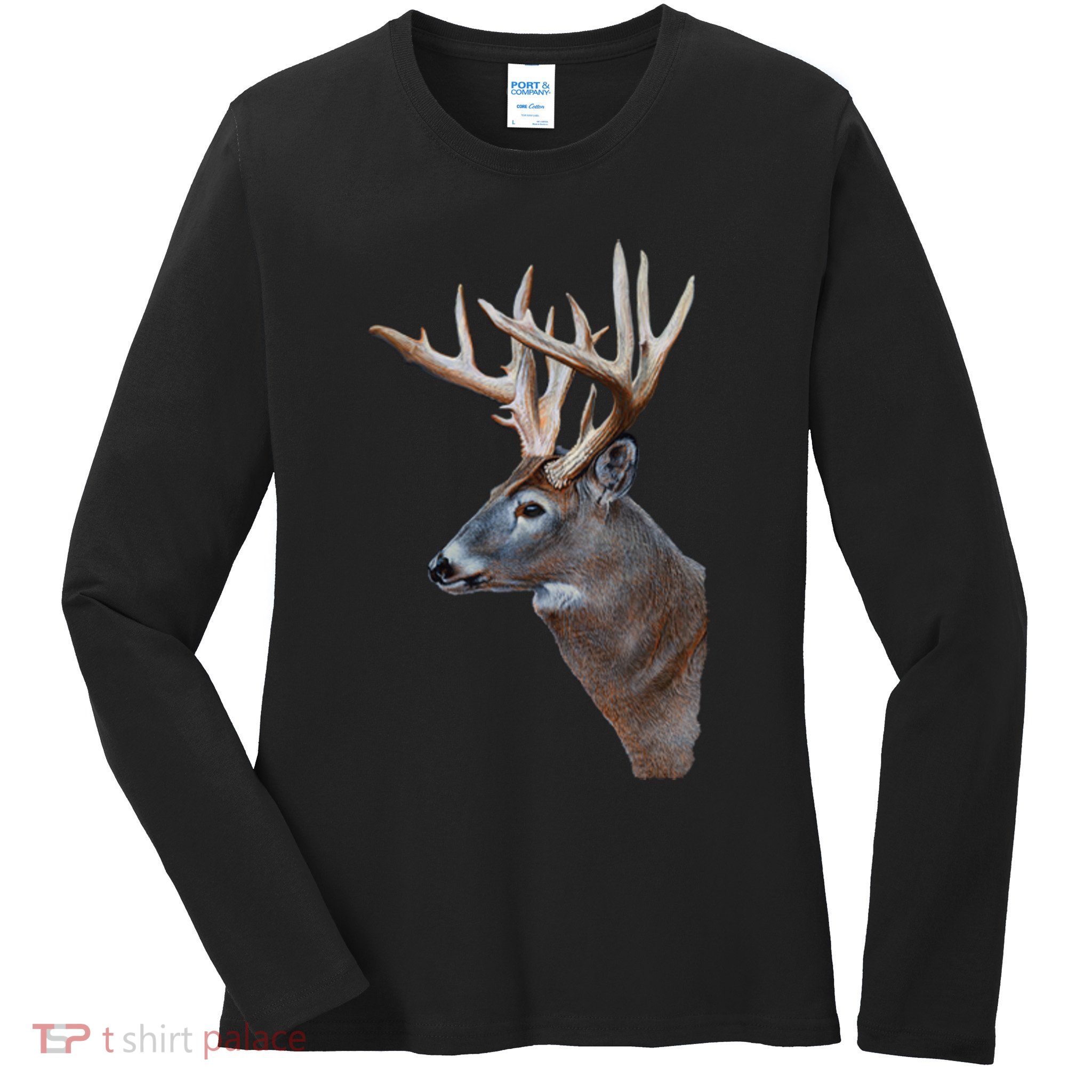 Wildlife The Boss Deer Head Ladies Long Sleeve Shirt