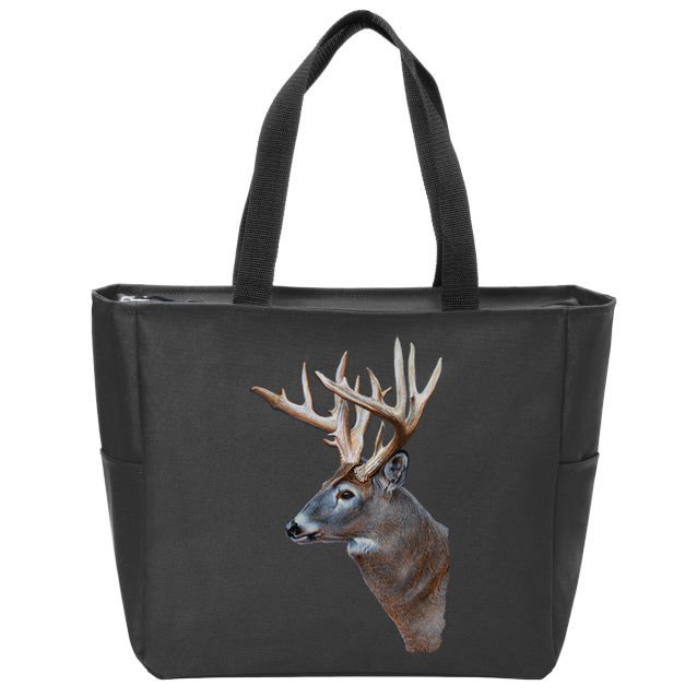 Wildlife The Boss Deer Head Zip Tote Bag