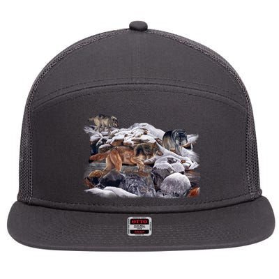 Wildlife Wolf Creek 7 Panel Mesh Trucker Snapback Hat