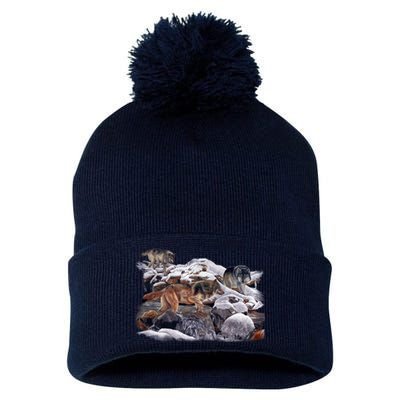 Wildlife Wolf Creek Pom Pom 12in Knit Beanie