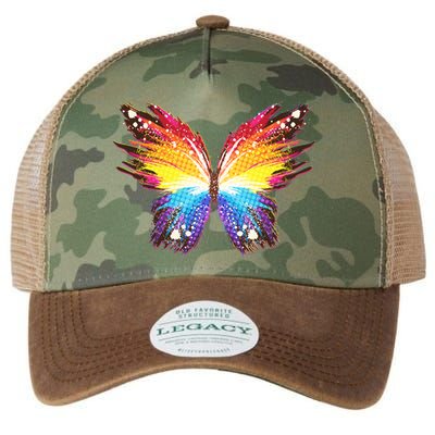 Wildly Painted Rainbow Butterfly Legacy Tie Dye Trucker Hat