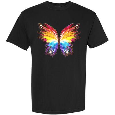 Wildly Painted Rainbow Butterfly Garment-Dyed Heavyweight T-Shirt
