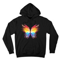 Wildly Painted Rainbow Butterfly Hoodie