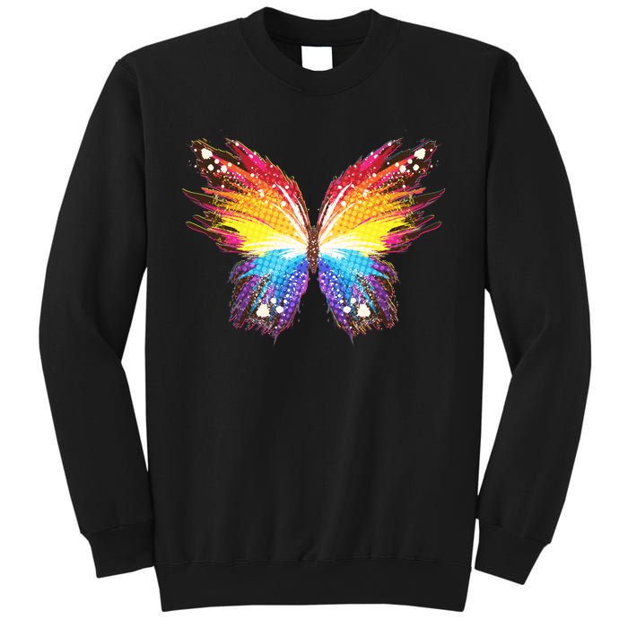 Wildly Painted Rainbow Butterfly Sweatshirt