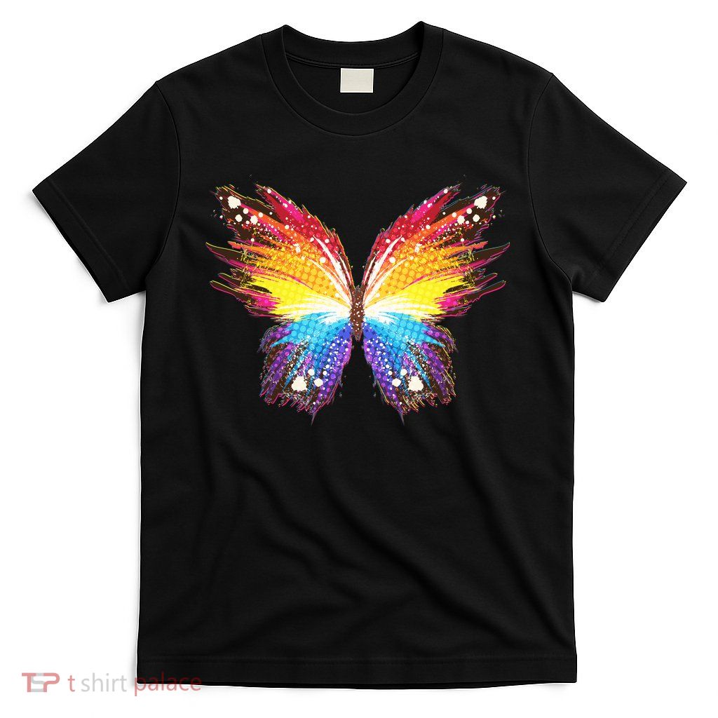 Wildly Painted Rainbow Butterfly T-Shirt