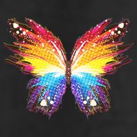 Wildly Painted Rainbow Butterfly Adult Drive Performance Visor
