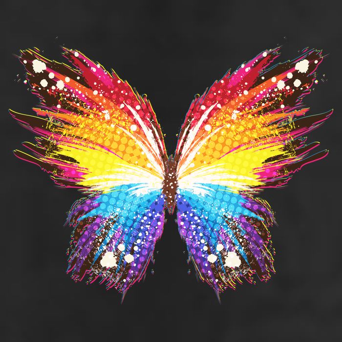 Wildly Painted Rainbow Butterfly Adult Drive Performance Visor