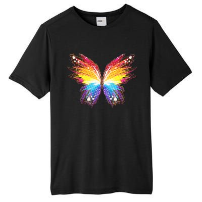 Wildly Painted Rainbow Butterfly Tall Fusion ChromaSoft Performance T-Shirt