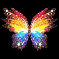 Wildly Painted Rainbow Butterfly Baby Bodysuit