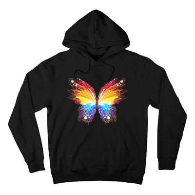 Wildly Painted Rainbow Butterfly Tall Hoodie