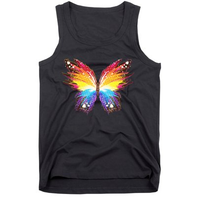 Wildly Painted Rainbow Butterfly Tank Top