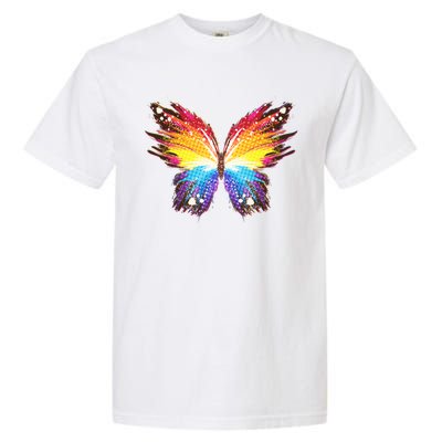 Wildly Painted Rainbow Butterfly Garment-Dyed Heavyweight T-Shirt