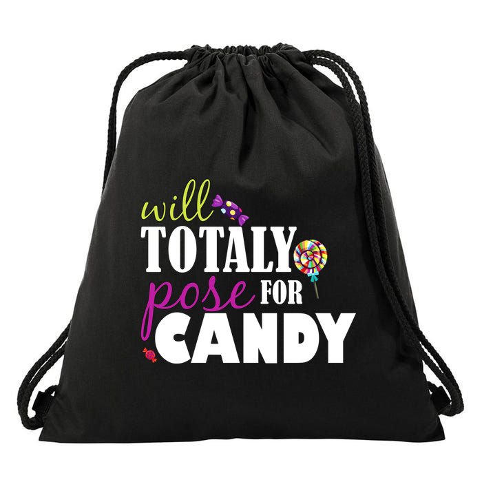Will Totally Pose For Candy Drawstring Bag