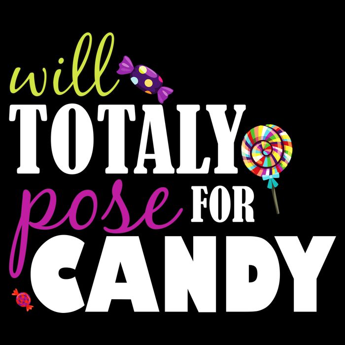 Will Totally Pose For Candy Drawstring Bag