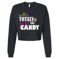 Will Totally Pose For Candy Cropped Pullover Crew