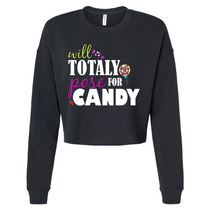 Will Totally Pose For Candy Cropped Pullover Crew