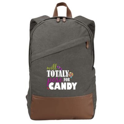 Will Totally Pose For Candy Cotton Canvas Backpack