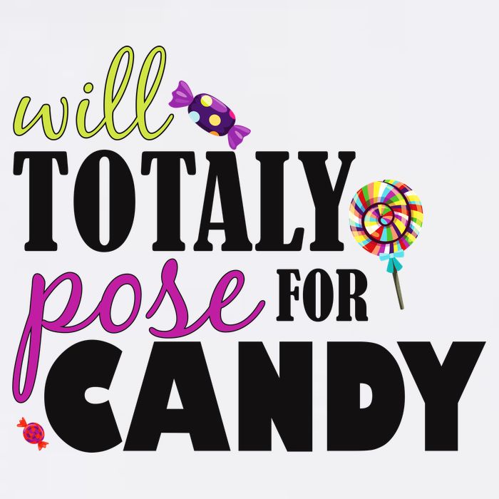 Will Totally Pose For Candy Garment-Dyed Sweatshirt