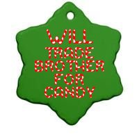 Will Trade Brother For Candy Ceramic Star Ornament