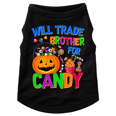 Will Trade Brother For Candy Funny Halloween Doggie Tank