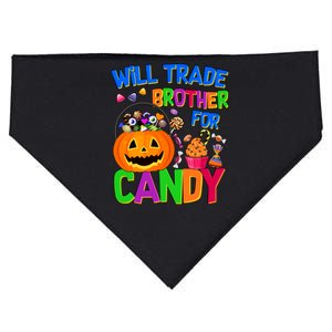 Will Trade Brother For Candy Funny Halloween USA-Made Doggie Bandana