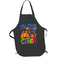 Will Trade Brother For Candy Funny Halloween Apron