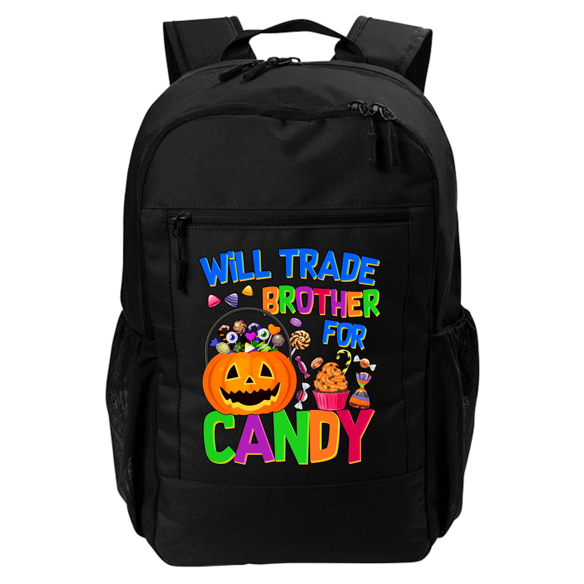 Will Trade Brother For Candy Funny Halloween Backpack
