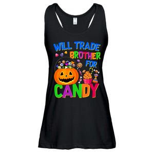 Will Trade Brother For Candy Funny Halloween Ladies Essential Flowy Tank