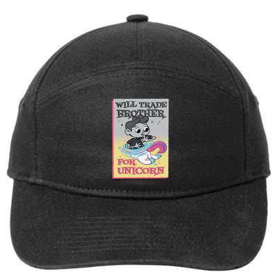 Will Trade Brother For Unicorn 7-Panel Snapback Hat
