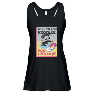 Will Trade Brother For Unicorn Ladies Essential Flowy Tank