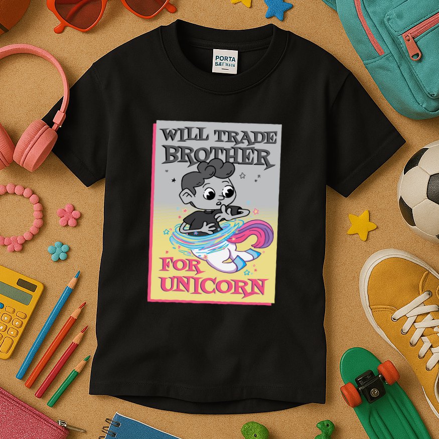 Will Trade Brother For Unicorn Kids T-Shirt