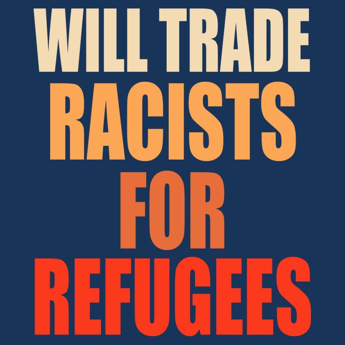 Will Trade Racists For Refugees Baby Bodysuit